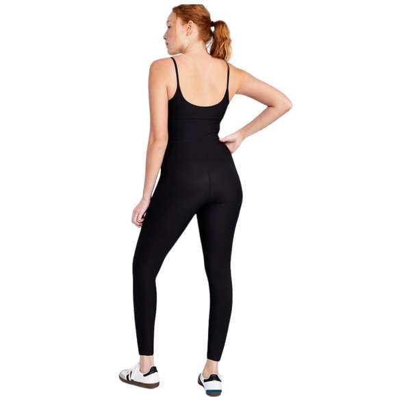 OLD NAVY Black Jack PowerSoft 7/8 Cami Bodysuit M Tall NWT - Picture 2 of 7